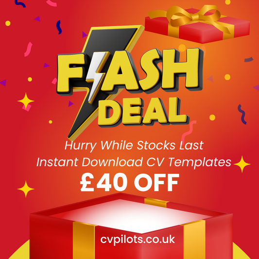 CV Pilots Instant Download Executive CV Template £40 off flash sale