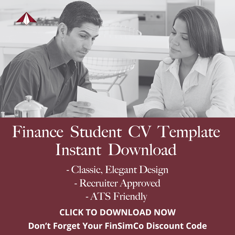 Finance Student Instant Download CV Template