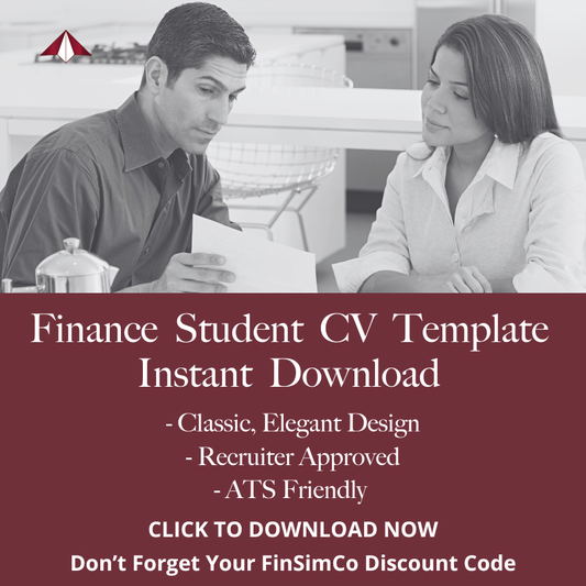 Finance Student Instant Download CV Template